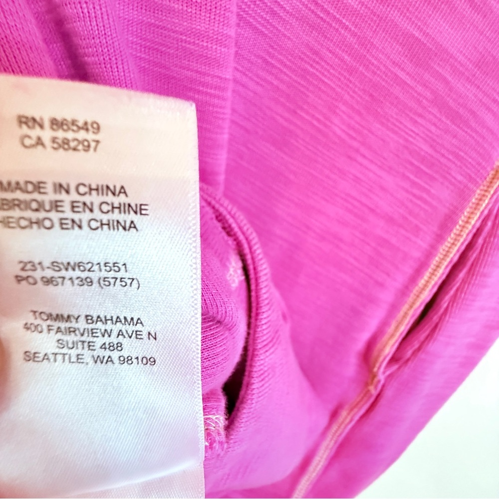 Tommy Bahama Pink Half-Zip Tunic Dress – Luxe Comfort, Island Vibes (XS/S) - Picture 16 of 16